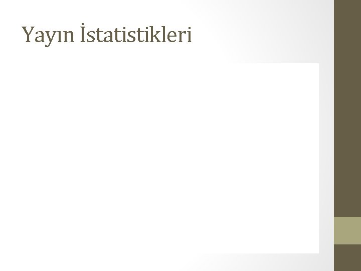 Yayın İstatistikleri 