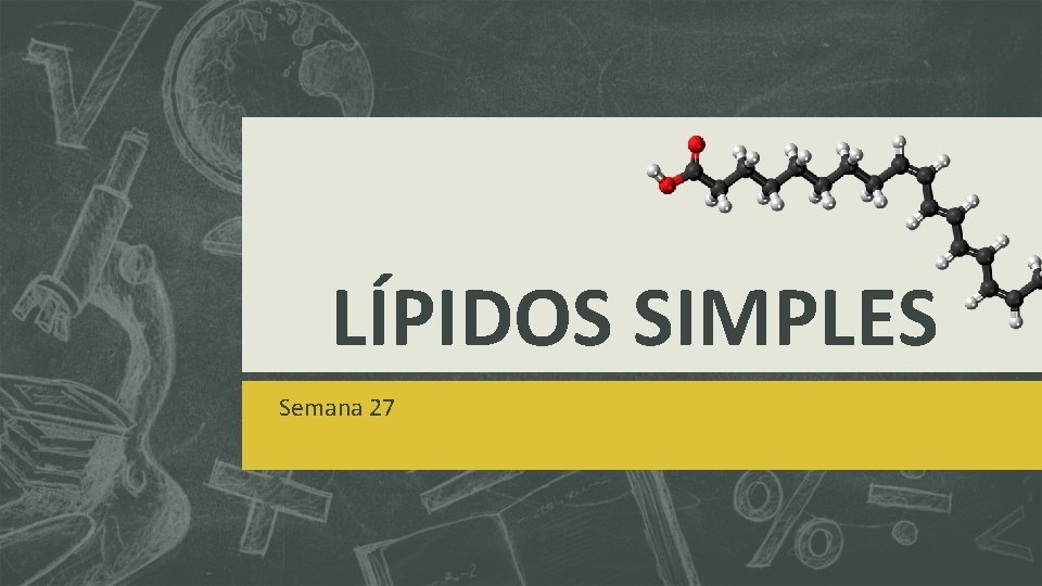 LÍPIDOS SIMPLES Semana 27 