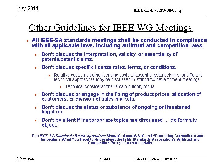 May 2014 IEEE-15 -14 -0293 -00 -004 q 15 -13 -0310 -00 -004 q