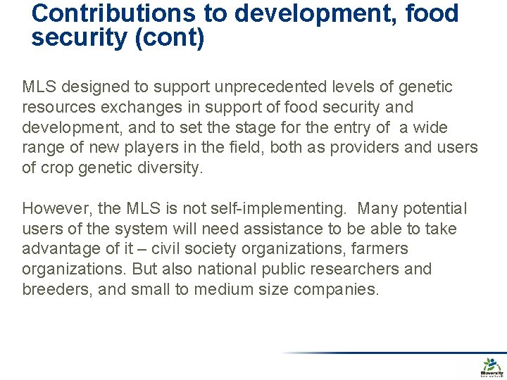 Implementing The Multilateral System For Development Highlighting Links