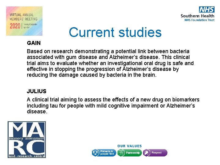 Current studies GAIN Based on research demonstrating a potential link between bacteria associated with Current studies GAIN Based on research demonstrating a potential link between bacteria associated with