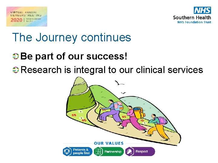 The Journey continues Be part of our success! Research is integral to our clinical The Journey continues Be part of our success! Research is integral to our clinical