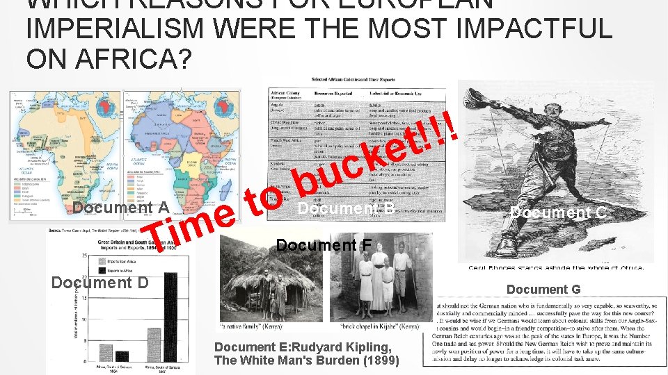 WHICH REASONS FOR EUROPEAN IMPERIALISM WERE THE MOST IMPACTFUL ON AFRICA? Document A k