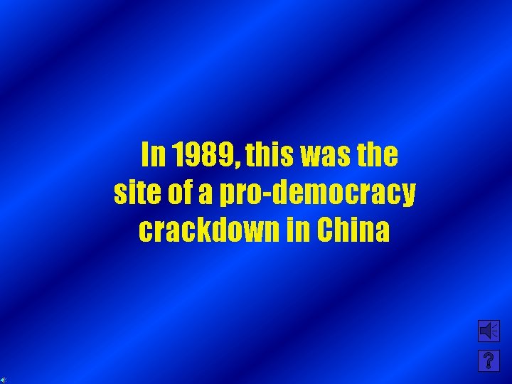 In 1989, this was the site of a pro-democracy crackdown in China 