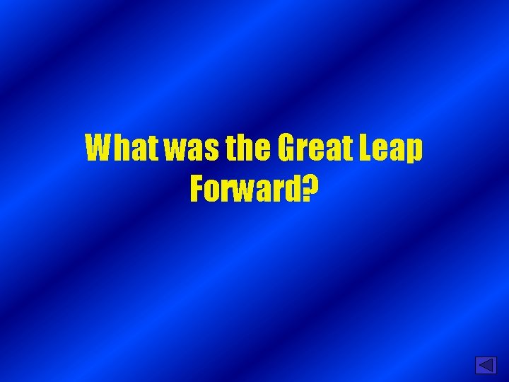 What was the Great Leap Forward? 