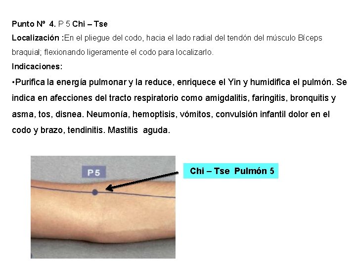 Punto Nº 4. P 5 Chi – Tse Localización : En el pliegue del Punto Nº 4. P 5 Chi – Tse Localización : En el pliegue del