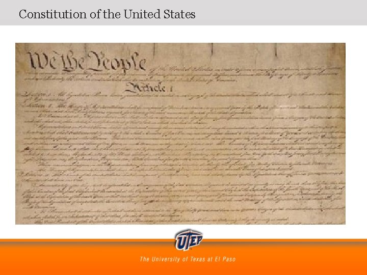 Constitution of the United States 