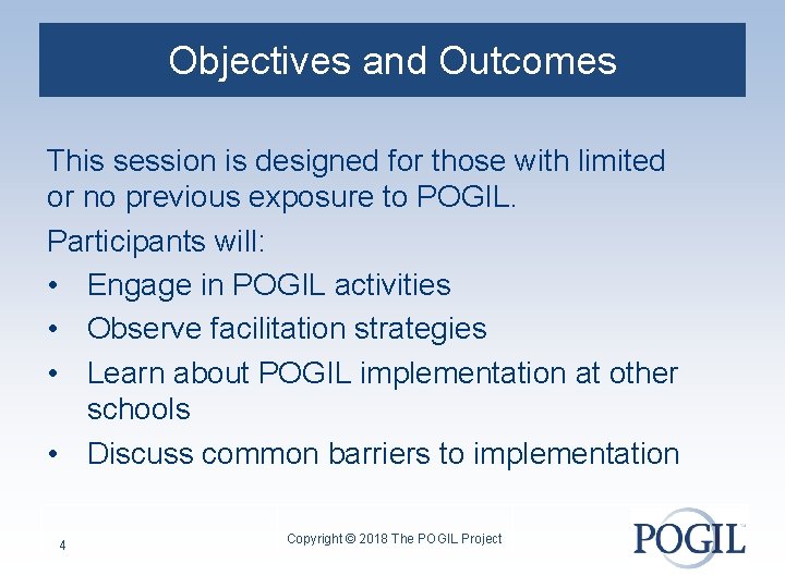 Objectives and Outcomes This session is designed for those with limited or no previous