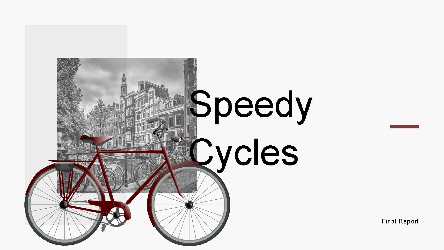 Speedy Cycles Final Report 
