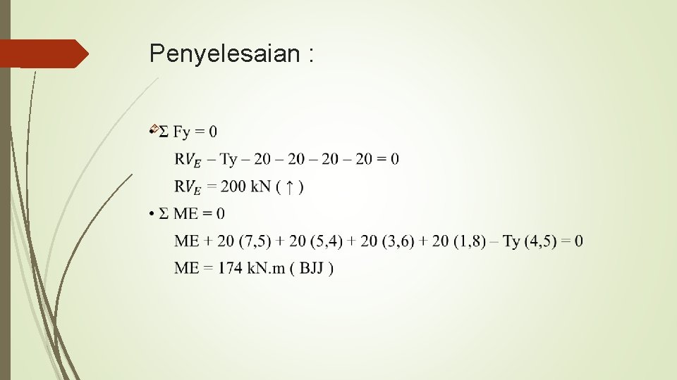 Penyelesaian : 