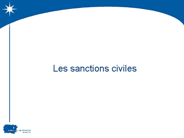 Les sanctions civiles 