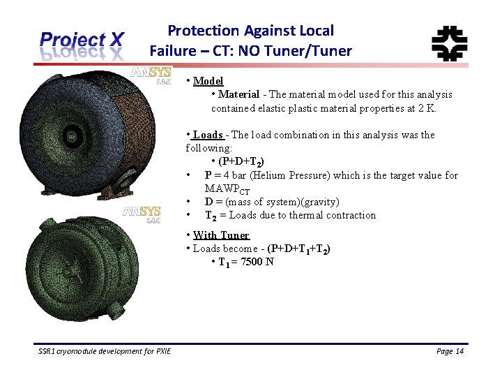 Protection Against Local Failure – CT: NO Tuner/Tuner • Model • Material - The