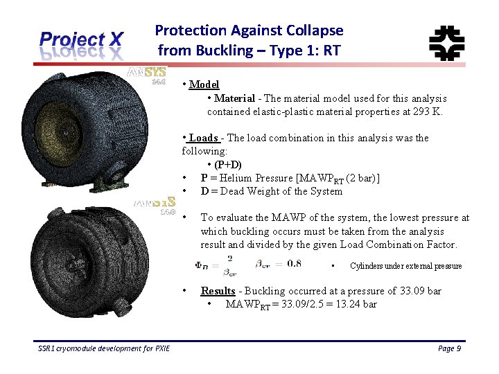 Protection Against Collapse from Buckling – Type 1: RT • Model • Material -