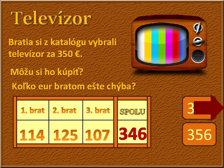 Televízor Bratia si z katalógu vybrali televízor za 350 €. Môžu si ho kúpiť?