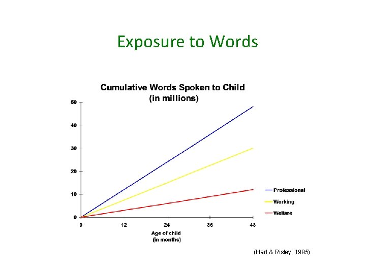 Exposure to Words (Hart & Risley, 1995) 