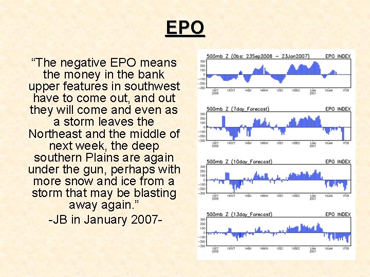 EPO “The negative EPO means the money in the bank upper features in southwest