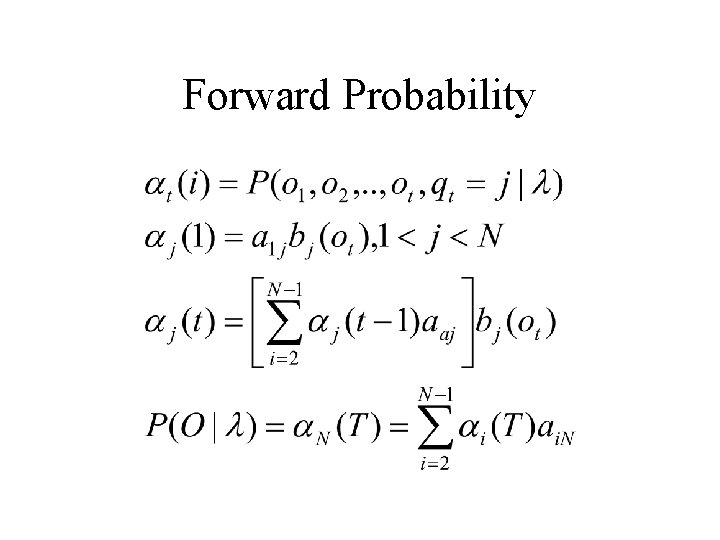 Forward Probability 