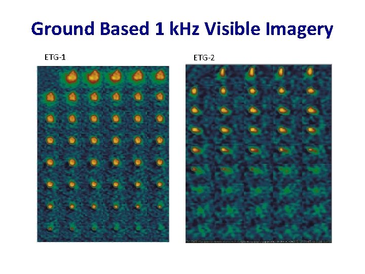 Ground Based 1 k. Hz Visible Imagery ETG-1 ETG-2 Ground Based 1 k. Hz Visible Imagery ETG-1 ETG-2