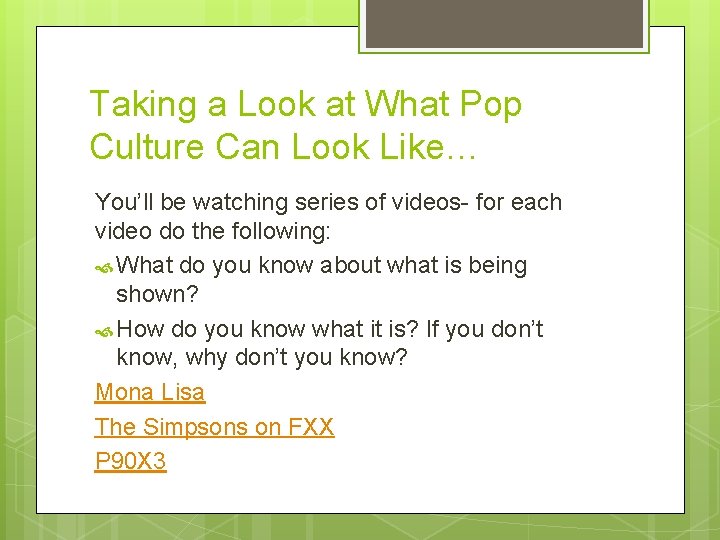 Taking a Look at What Pop Culture Can Look Like… You’ll be watching series