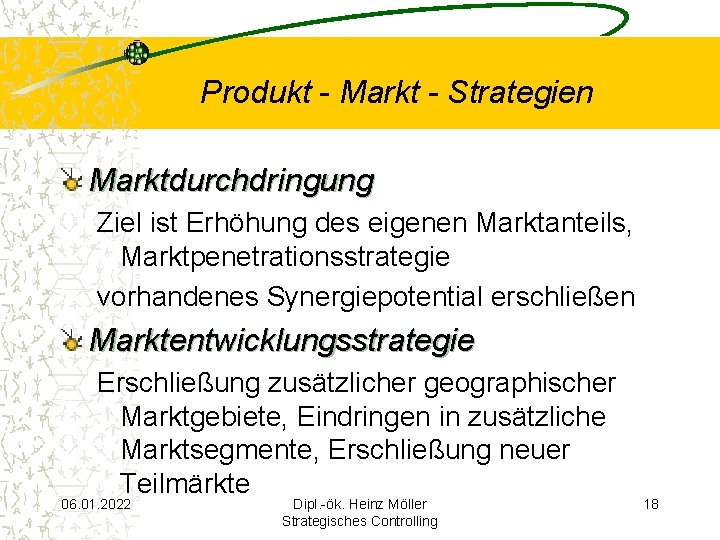 Produkt - Markt - Strategien Marktdurchdringung Ziel ist Erhöhung des eigenen Marktanteils, Marktpenetrationsstrategie vorhandenes