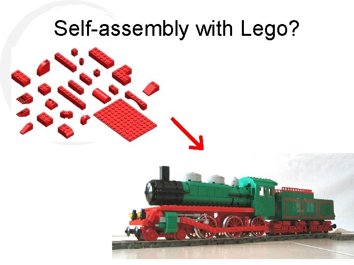 Self-assembly with Lego? 