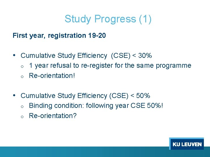 Study Progress (1) First year, registration 19 -20 • Cumulative Study Efficiency (CSE) <