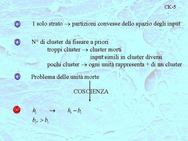 CK-5 1 solo strato partizioni convesse dello spazio degli input N° di cluster da