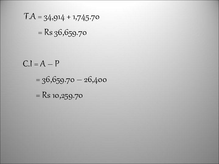 T. A = 34, 914 + 1, 745. 70 = Rs 36, 659. 70