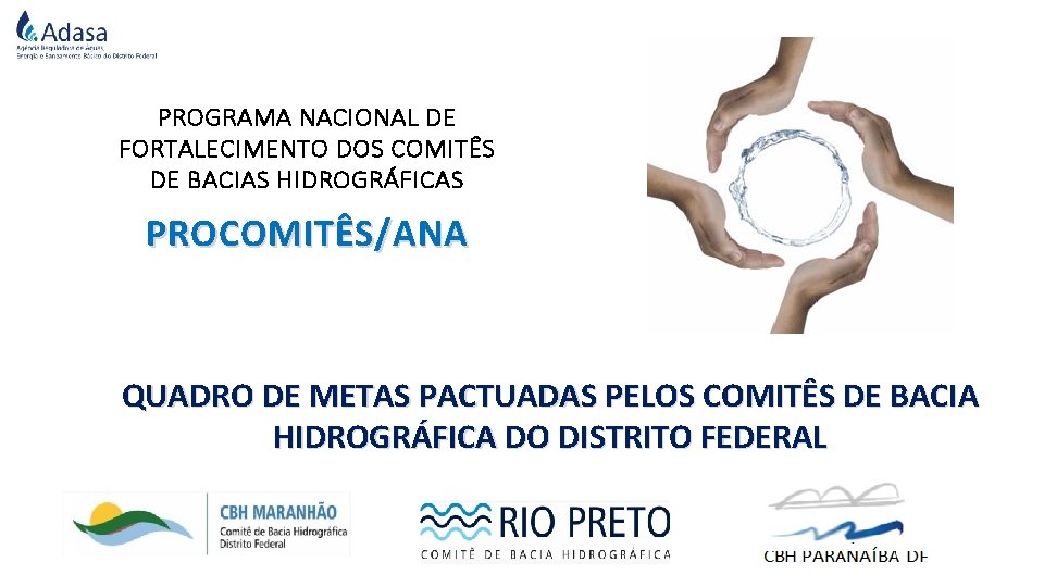 PROGRAMA NACIONAL DE FORTALECIMENTO DOS COMITÊS DE BACIAS HIDROGRÁFICAS PROCOMITÊS/ANA QUADRO DE METAS PACTUADAS