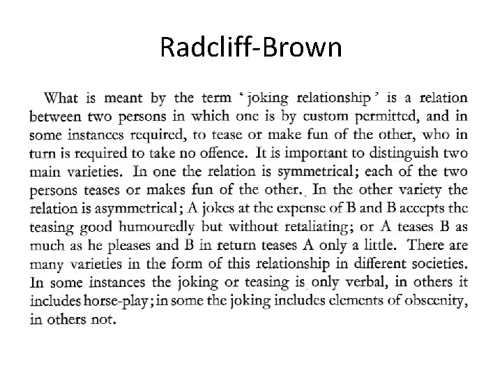 Radcliff-Brown 