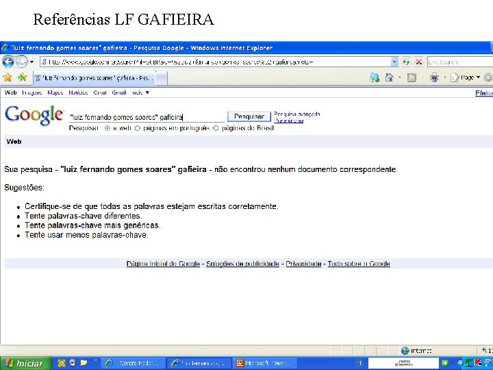 Referências LF GAFIEIRA 