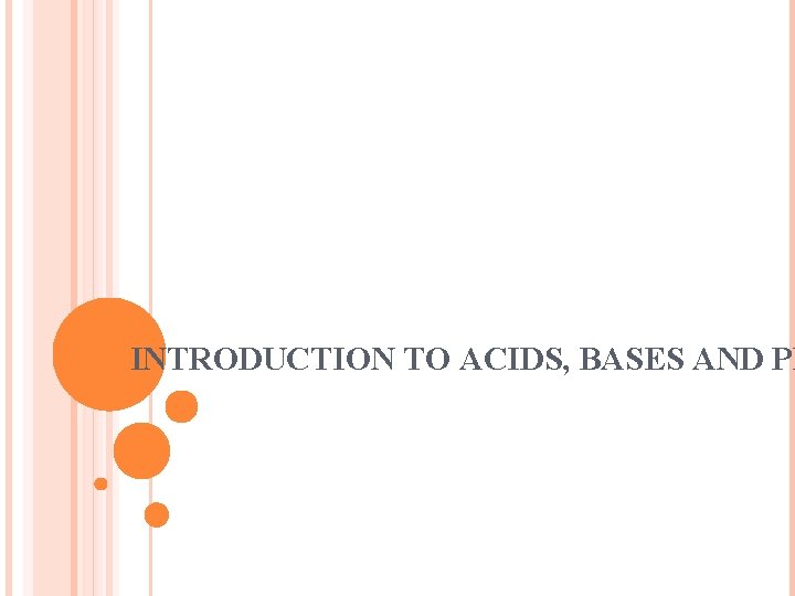 INTRODUCTION TO ACIDS, BASES AND PH 