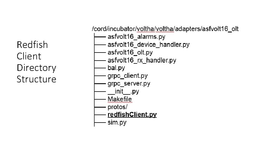 Redfish Client Directory Structure 