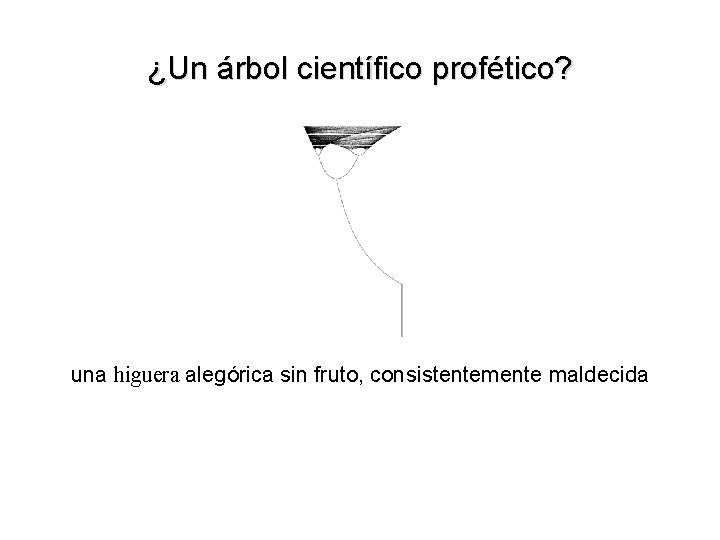 ¿Un árbol cientíﬁco profético? una higuera alegórica sin fruto, consistentemente maldecida 