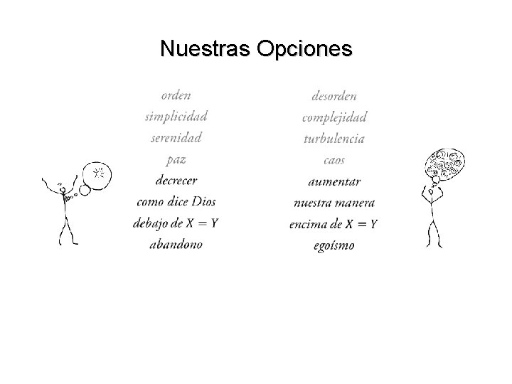 Nuestras Opciones 