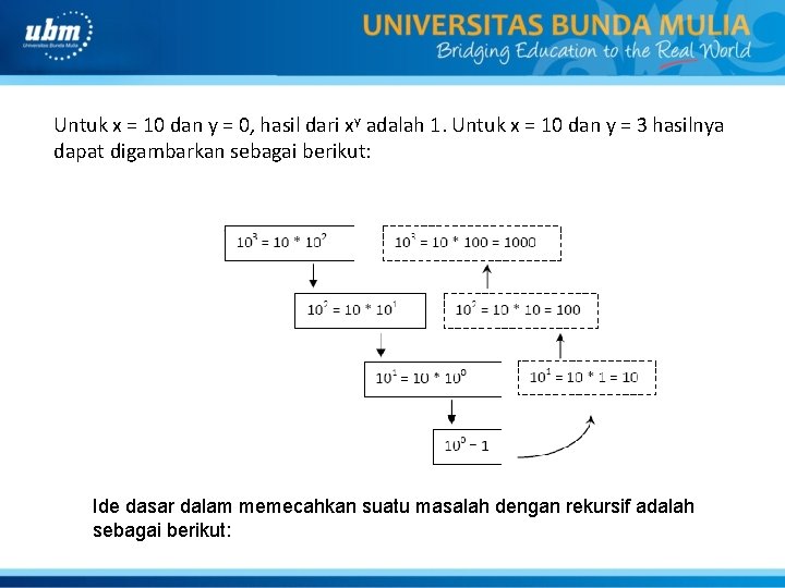 Untuk x = 10 dan y = 0, hasil dari xy adalah 1. Untuk