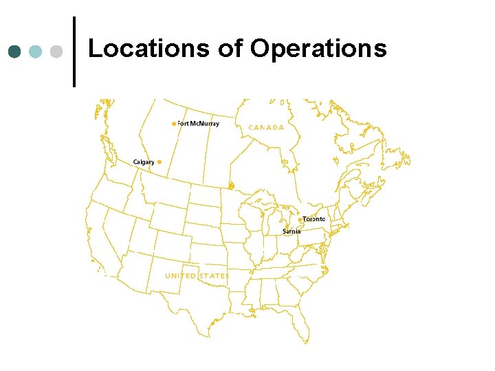 Locations of Operations 