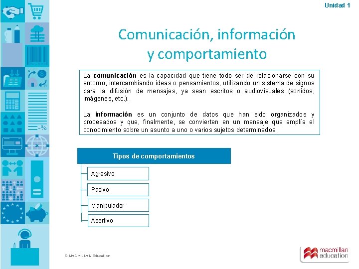 Unidad 1 Comunicación, información y comportamiento La comunicación es la capacidad que tiene todo