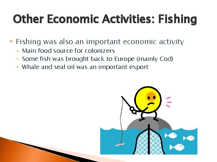 Other Economic Activities: Fishing was also an important economic activity ◦ Main food source