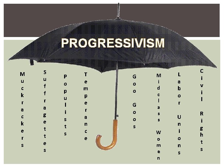 PROGRESSIVISM M u c k r a c k e r s S u