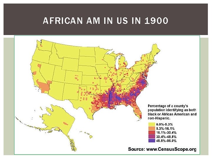 AFRICAN AM IN US IN 1900 