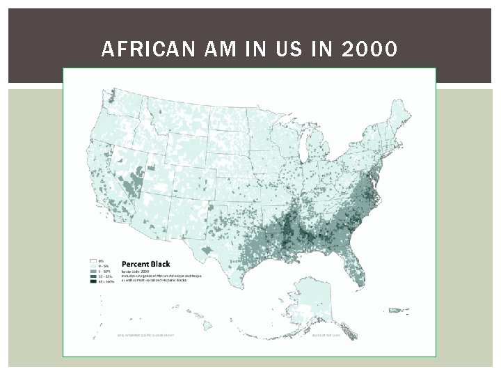 AFRICAN AM IN US IN 2000 