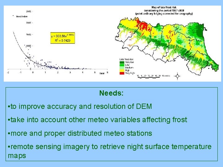 Needs: • to improve accuracy and resolution of DEM • take into account other