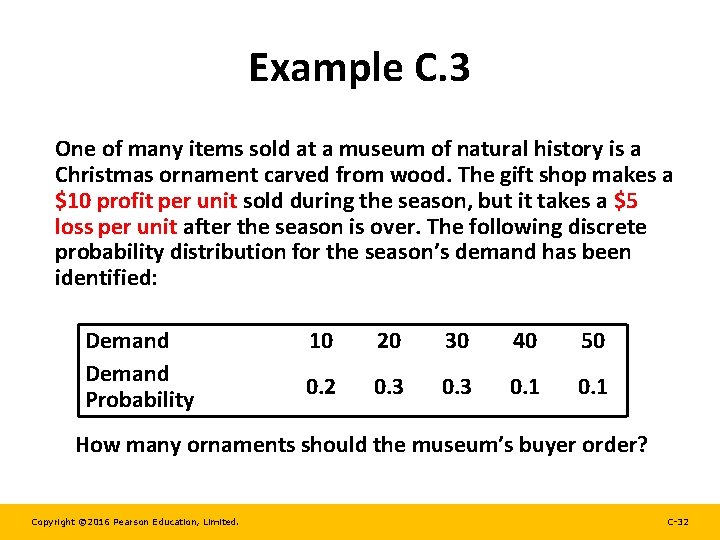 Example C. 3 One of many items sold at a museum of natural history