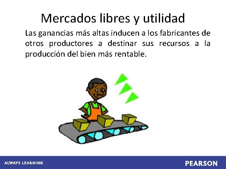 Mercados libres y utilidad Las ganancias más altas inducen a los fabricantes de otros