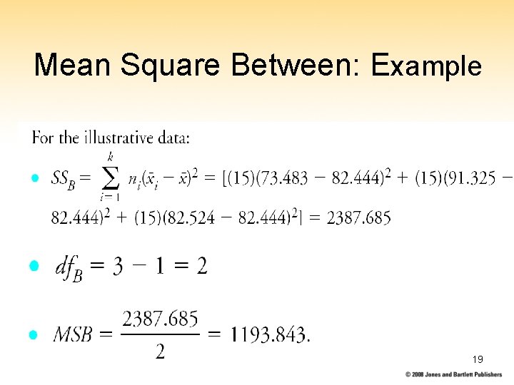 Mean Square Between: Example 19 