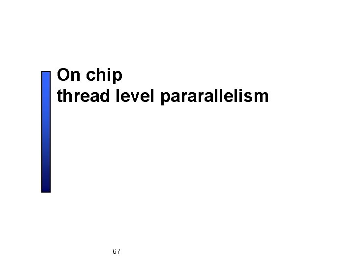 On chip thread level pararallelism 67 