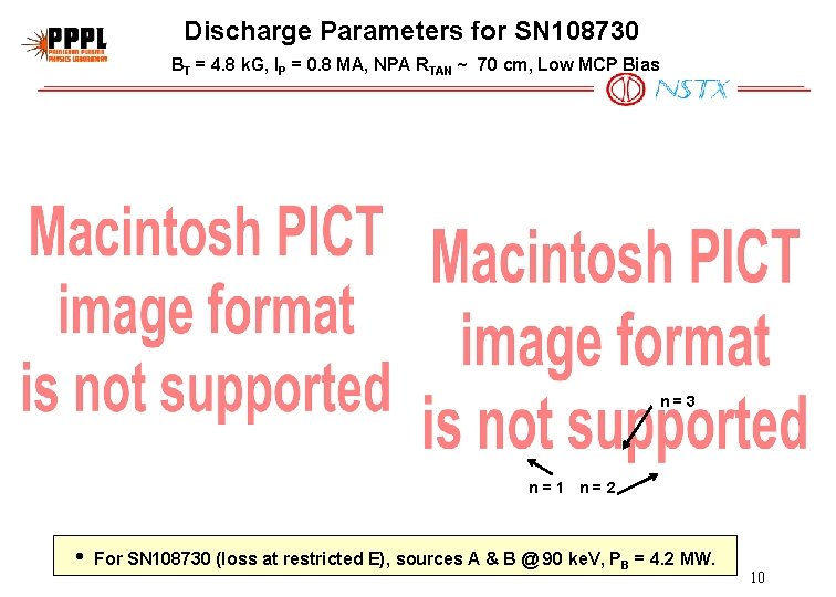 Discharge Parameters for SN 108730 BT = 4. 8 k. G, IP = 0.