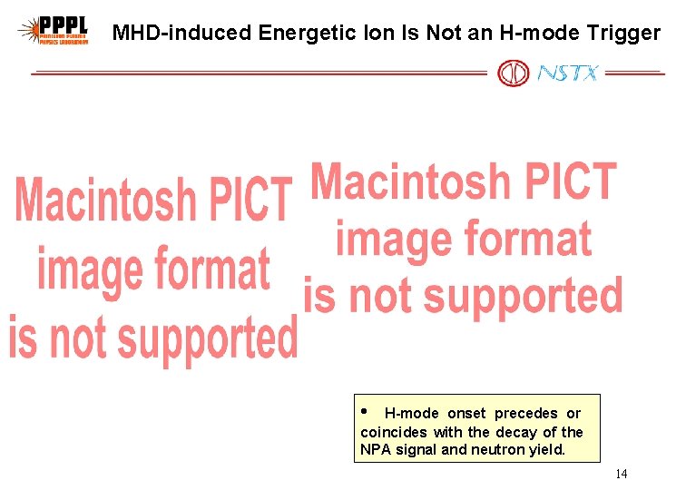 MHD-induced Energetic Ion Is Not an H-mode Trigger • H-mode onset precedes or coincides