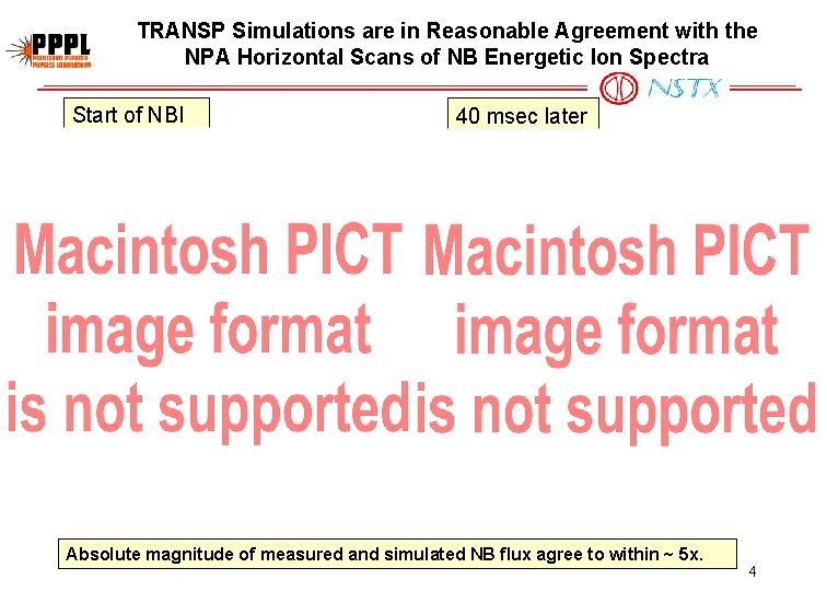 TRANSP Simulations are in Reasonable Agreement with the NPA Horizontal Scans of NB Energetic